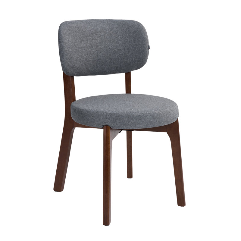 45cm H Linen Upholstered Low Back Accent, Grey