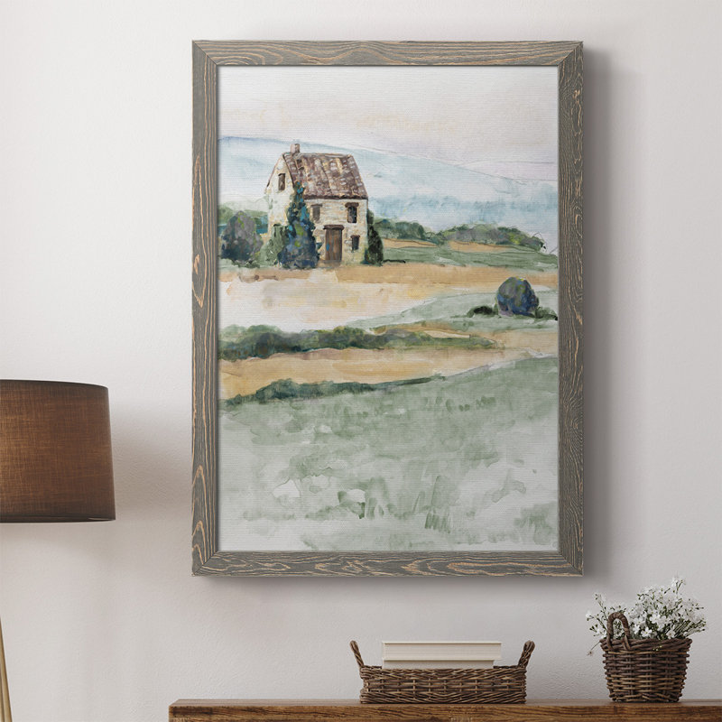 Danois dans la campagne I, H 37,5 po x l 27,5 po x P 1 po, gris
