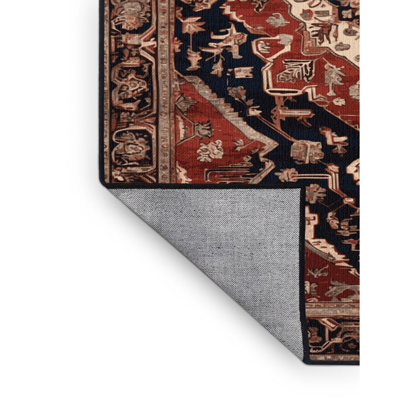 Tapis brun lavable à la machine, Rond 4 pi
