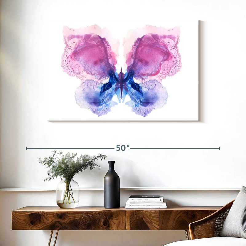 Papillon abstrait Brampt, H 26 po x l 39 po
