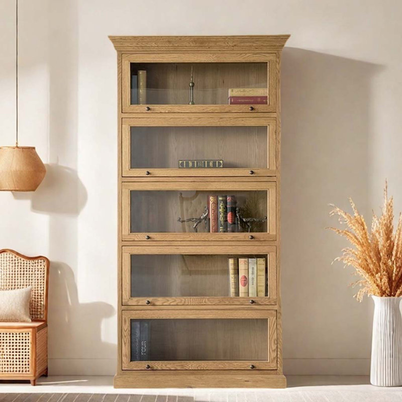 Solid Wood Multi-Layer Storage Bookcase