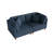 Seemab 2 - Piece Upholstered Navy Corduroy Modular Sectional with Pillow Back and Solid Wood Legs-437311029