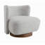 Fauteuil d'appoint en tweed gris Lisa