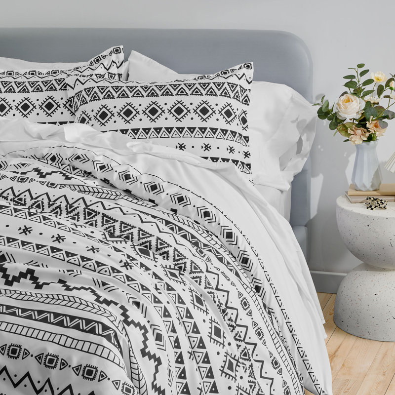 Twill Floral Duvet Cover, Boho, Twin Duvet Cover + 1 Standard Sham