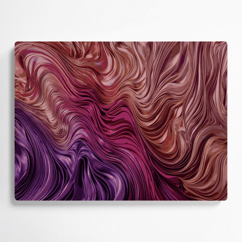 Gradient Abstract 24 Red Metal Wall Art