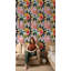 Papier peint abstrait moderne avec décoration murale lumineuse-988534695