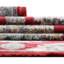 Tapis oriental en polypropylène tissé à la machine en rouge / gris / bleu-635400886