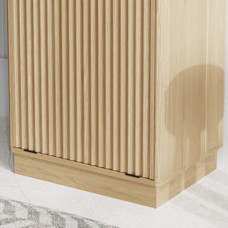 Armoire à ordures inclinable 10 gallons, Chêne