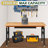 60" Adjustable Height Workbench With Power Outlets & Pegboard