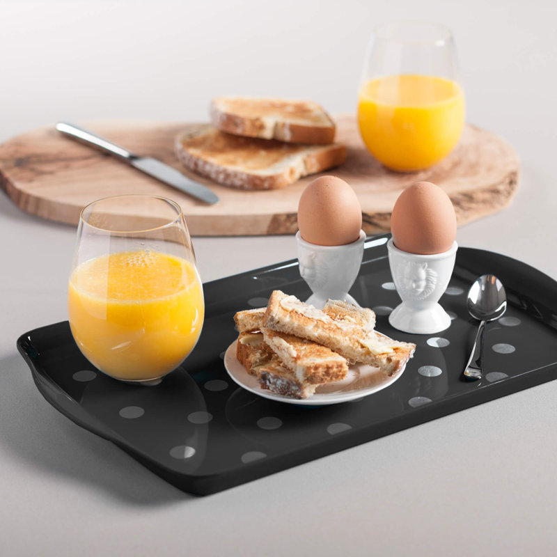 Zeal Melamine Tray, Dark Grey