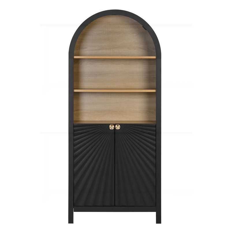 Bibliothèque Mid-Century moderne à 5 niveaux avec porte