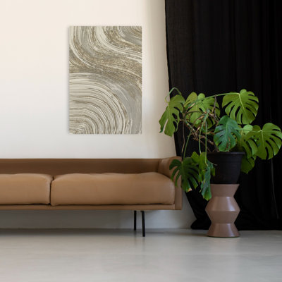 «Abstract Earthy Swirls», impression murale élégante et minimaliste abstraite