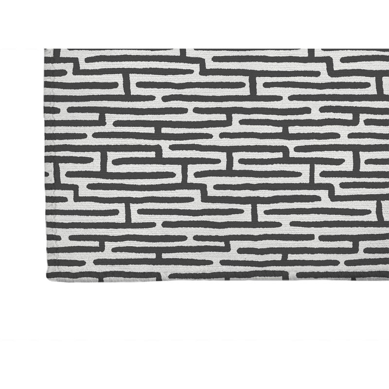Twilight Labyrinth Non-Slip Outdoor Rug, Runner 2'6" x 8'