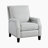Dutes 30" Transitional Chenille Push Back Reclining Chair with Nailhead Trim & Push-Back Motion