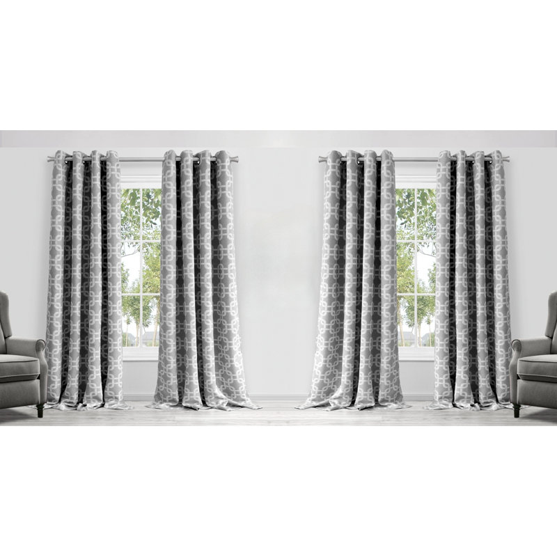 Blackout Curtains Single Panel 2 Panels Bedrooms Living Room 54x84 Machine Washable Ideal Curtains, Silver