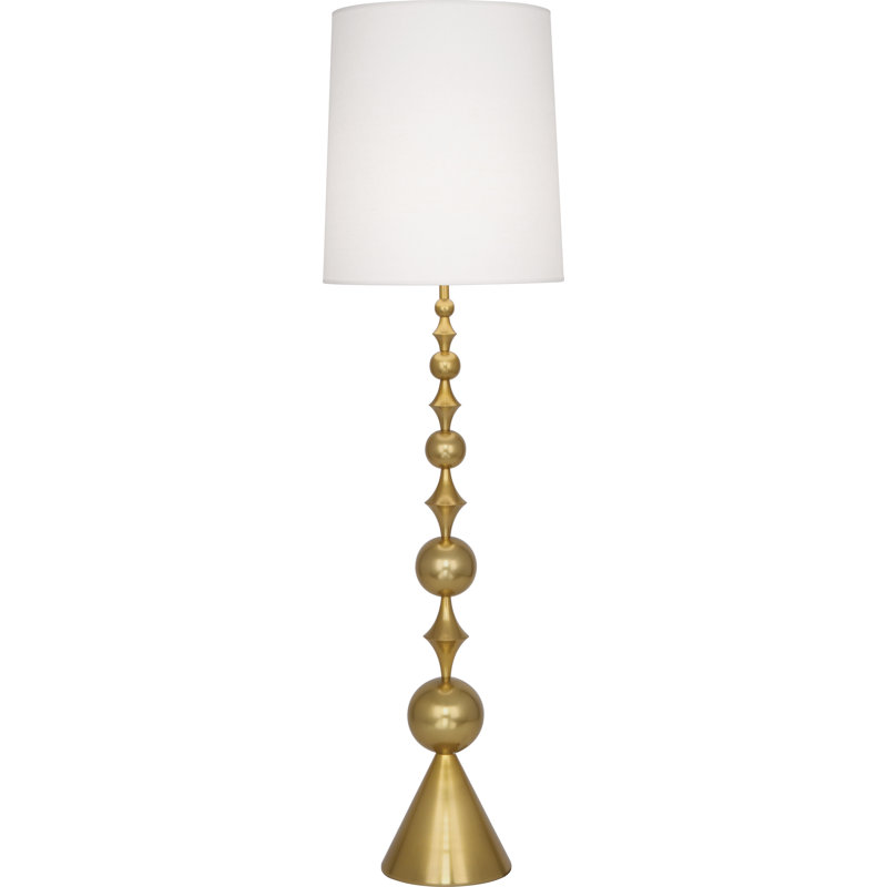 Harlequin 66.75'' Traditional Floor Lamp, Antique Brass
