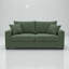 Causeuse rembourrée l 69 po Brooklington avec tissu texturé, 2 coussins décoratifs et pieds robustes en plastique-129594548