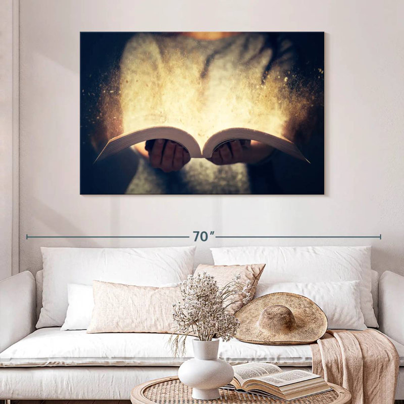 Kerner lisant la Sainte Bible, H 32 po x l 48 po