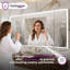 Miroir mural de salle de bain 66 po x 36 po à 3 lumières rétro-éclairées et éclairées à l'avant, 3 lumières à intensité variable