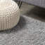 Tapis gris clair à poils longs Collesse-680476434
