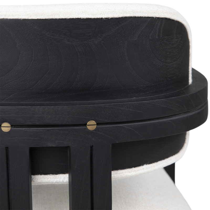 Fauteuil Nathaniel, Blanc cassé/noir