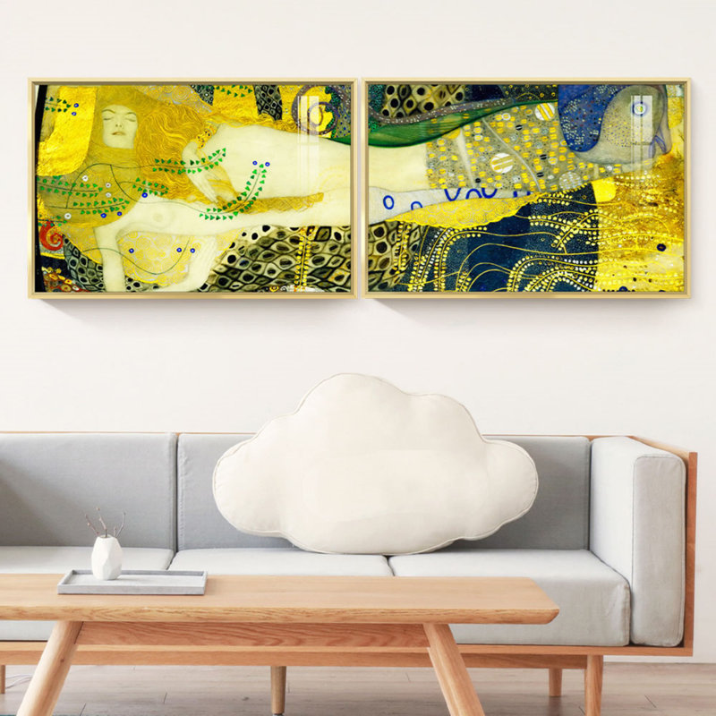 "Klimt" par Gustav Klimt, reproduction de cadre photo sur métal 2 pièces