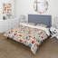 Ensemble de housse de couette à motif floral orange Meadow Floral-1339141356