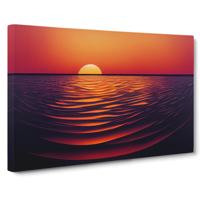 Ethereal Ocean Sunset - Wrapped Canvas
