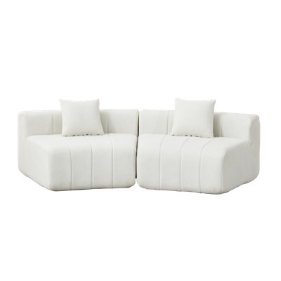 Dexa Modular Compressed Sectional Sofa with Soft Upholstery by NFusion