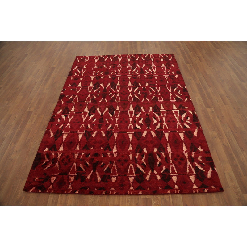 Rehaussez votre espace avec ce tapis rouge Gabbeh 6 x 8