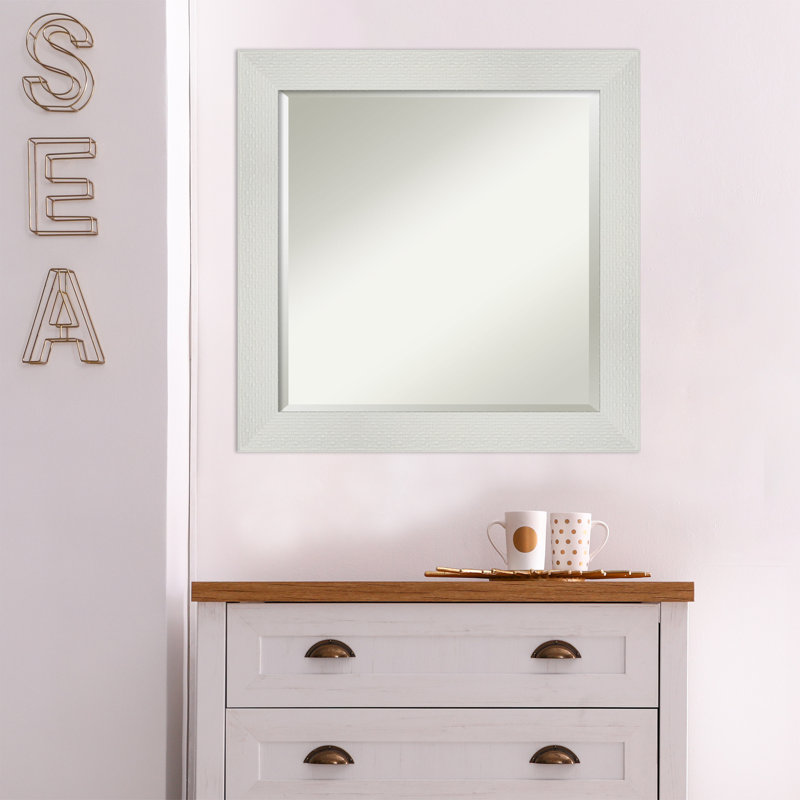 Salon Silver 23.25 in. x 29.25 in. Bathroom Vanity Non-Beveled Wall Mirror, 34.5" x 44.5"