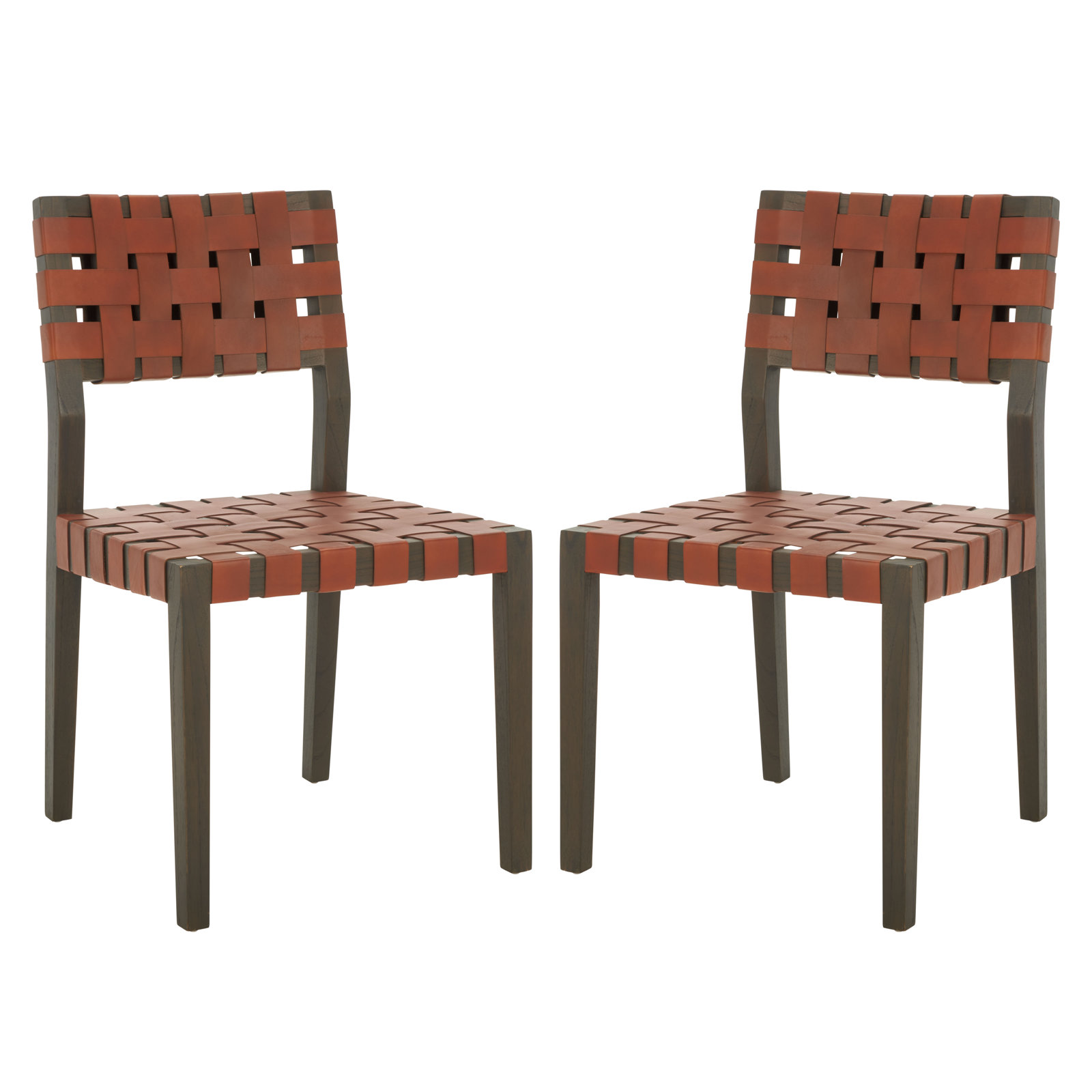 Stehouse Woven Leather Dining Chair, Natural
