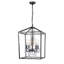 Lustre lanterne de foyer moderne en cristal 4 lumières Alena-1929216732