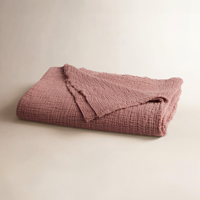 Topanga Matelasse Blanket, Throw, Plum Blossom
