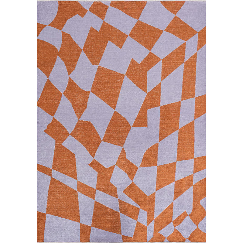 Mathilda Abstract Hand Loom Indoor / Outdoor Area Rug, Rectangle 7'10" x 9'10"