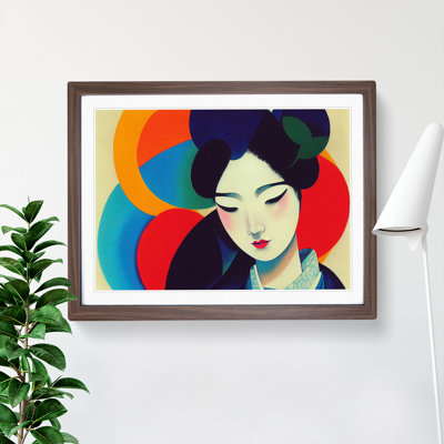 Geisha Painted Abstract - Picture Frame Print