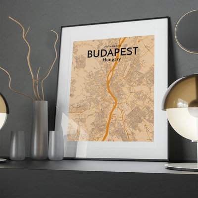Carte de la ville de Budapest, impression