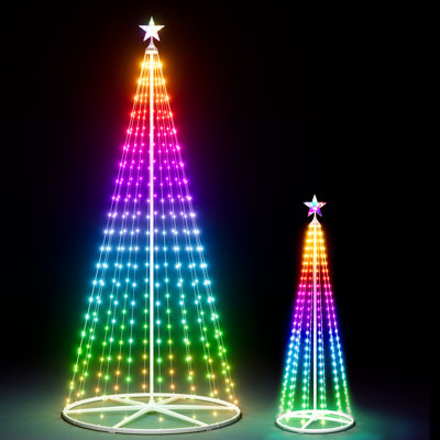 Led Christmas Light Cone Tree With Star Topper