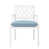 White Frame/Blue Cushion