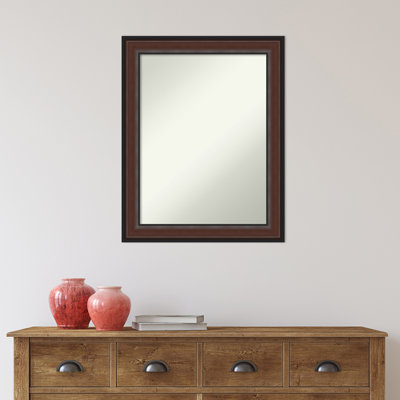 Harvard Walnut Bathroom Vanity Non-Beveled Wall Mirror