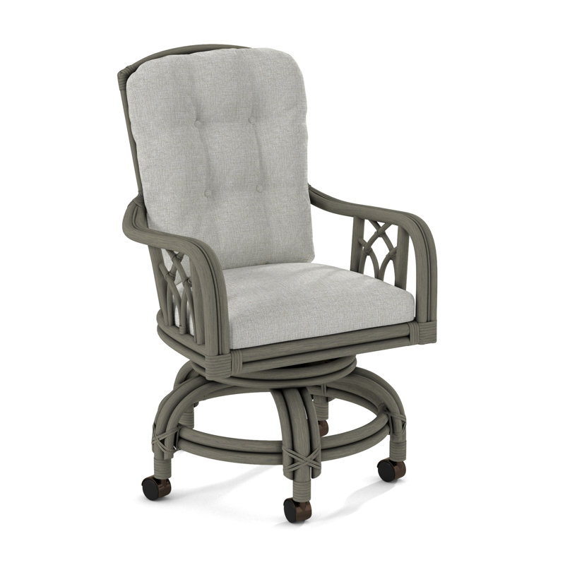 Edgewater Castered Arm Chair, Beige Performance Fabric; 0851-73, Greystone