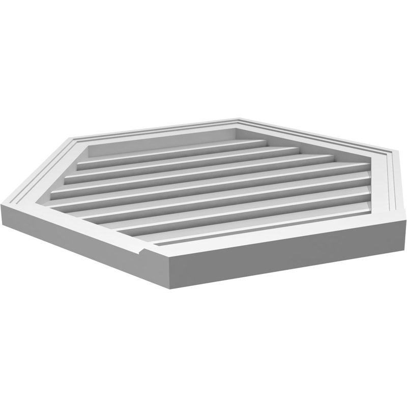 Évent horizontal fonctionnel à pignon en uréthane à surface horizontale Signature, H 26 po x l 30 po x P 2 po