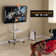Modern Rolling TV Stand With Wheels Mobile TV Cart for 32 to 65 inch TVs with One Shelf
