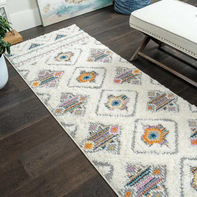 Tapis à poils longs Uppingham, Tapis de couloir 2 pi 7 po x 8 pi