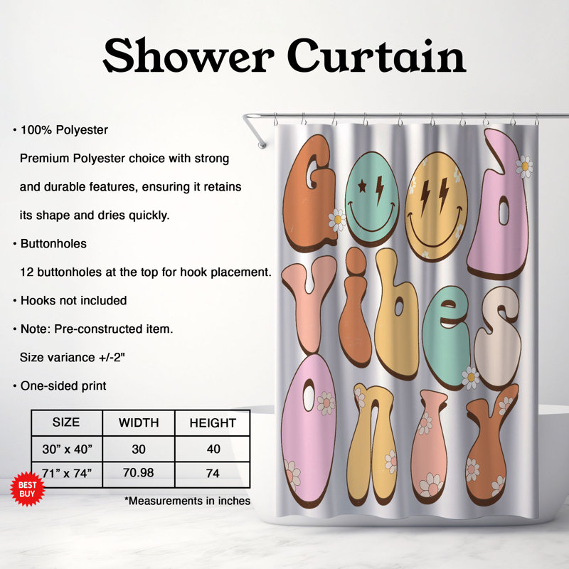 Fereol Shower Curtain, H 74 po x l 71 po