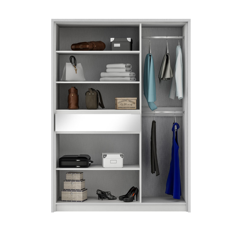 Bolius Manufactured Wood Wardrobe, Platinum