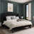 Candler Velvet Upholstered Platform Bed with Wingback Headboard and Wooden Slats-2103532801-2103532806