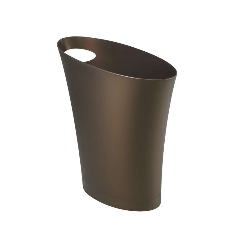Bronze Slim Plastic Touchless Wastebasket for Kids