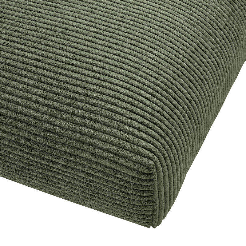 Solace Modular Upholstered Fabric Ottoman, Fern Corduroy