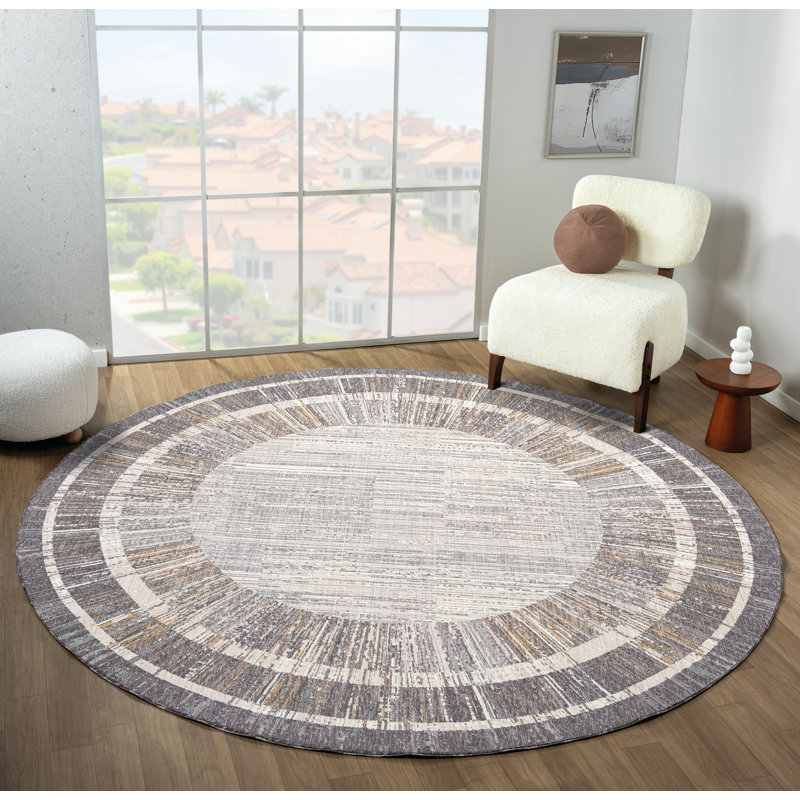 Tapis gris uni 7 pi 11 po x 7 pi 11 po Faraj Victoria de United Weavers
